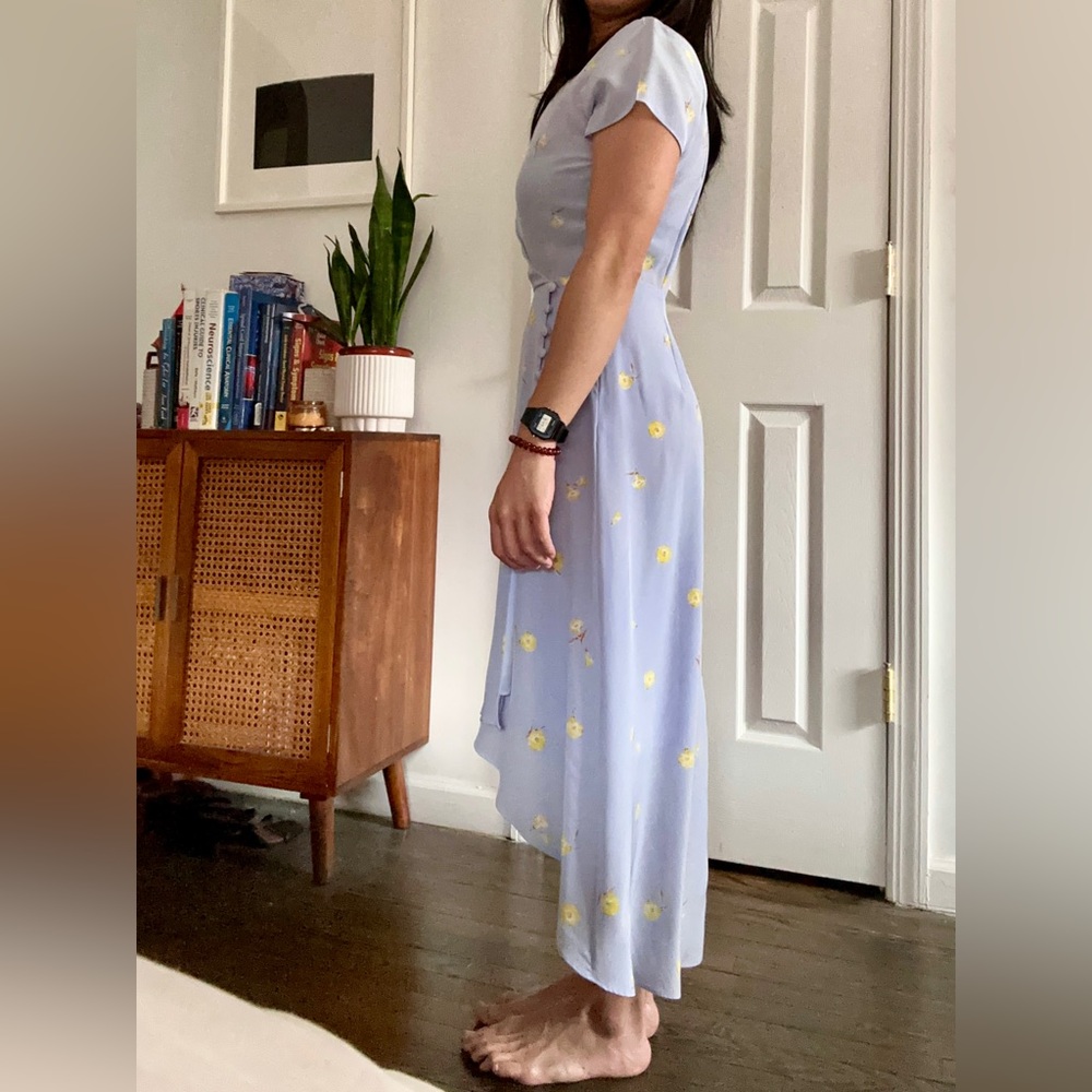 Intermix High-Low Floral Wrap Dress - Picture 2 of 8